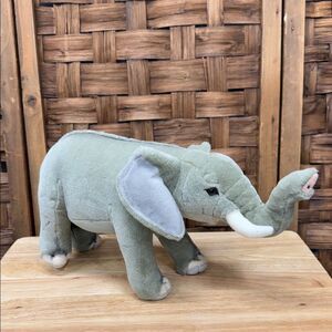 Vintage Zellers Soft Gray Elephant Stuffed Animal